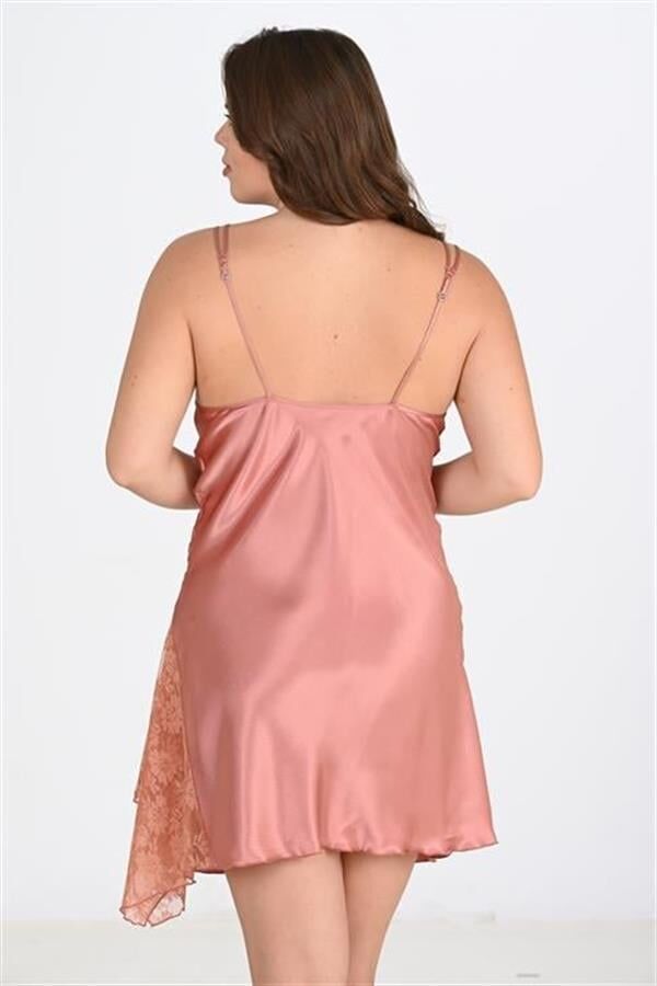 Arias Closet Büyük Beden Bakır Gecelik  2109