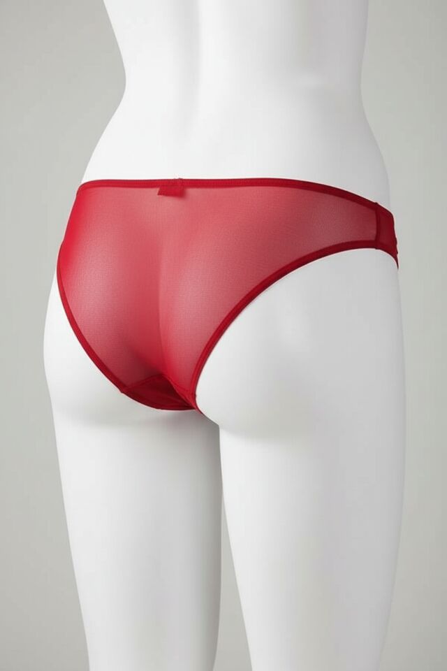 Arias Closet Kırmızı Nakış Desenli Taşlı Fantezi Tanga String