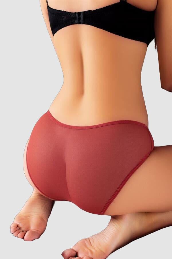 Güpürlü Taşlı Gül Kurusu Tül Fantezi Külot