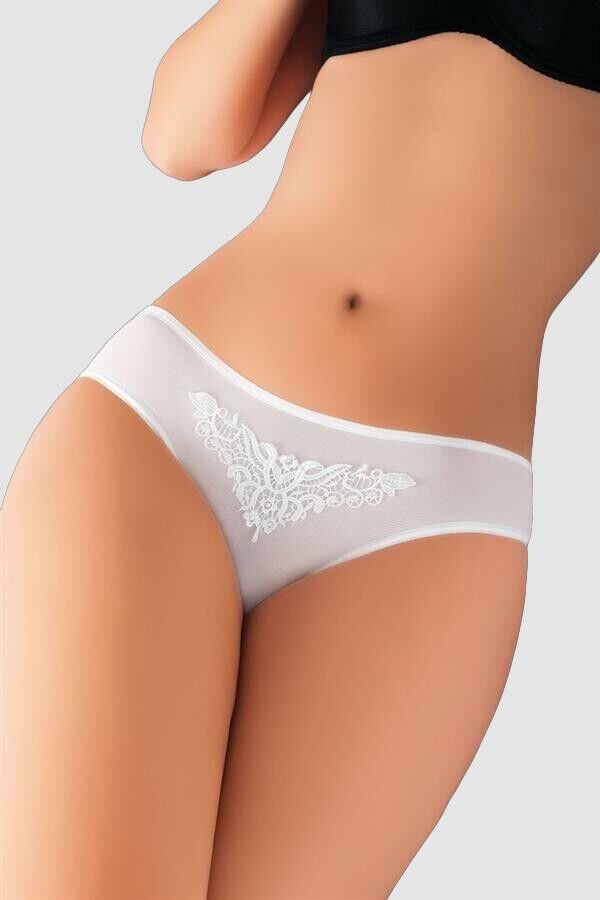 Arias Closet Güpürlü Taşlı Beyaz Tül Fantezi Külot