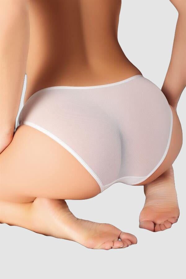 Arias Closet Güpürlü Taşlı Beyaz Tül Fantezi Külot