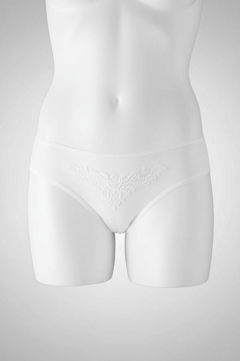 Arias Closet Güpürlü Taşlı Beyaz Tül Fantezi Külot