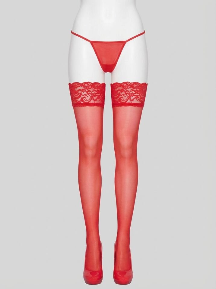 Dantelli Silikonlu Jartiyer Çorabı