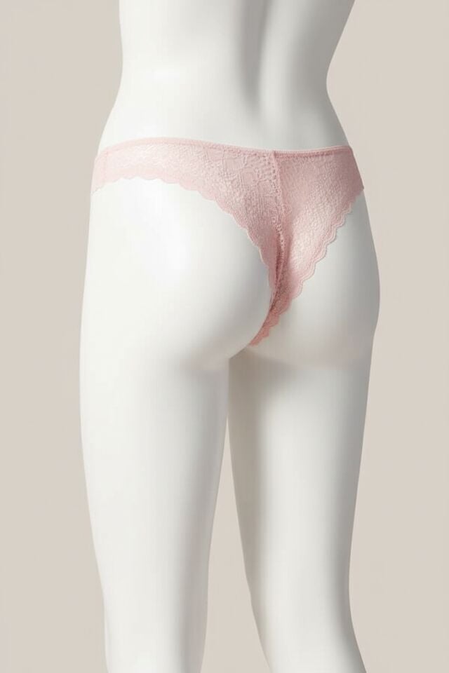 Arias Closet Fantezi Dantelli 2 İpli Pembe Tanga String