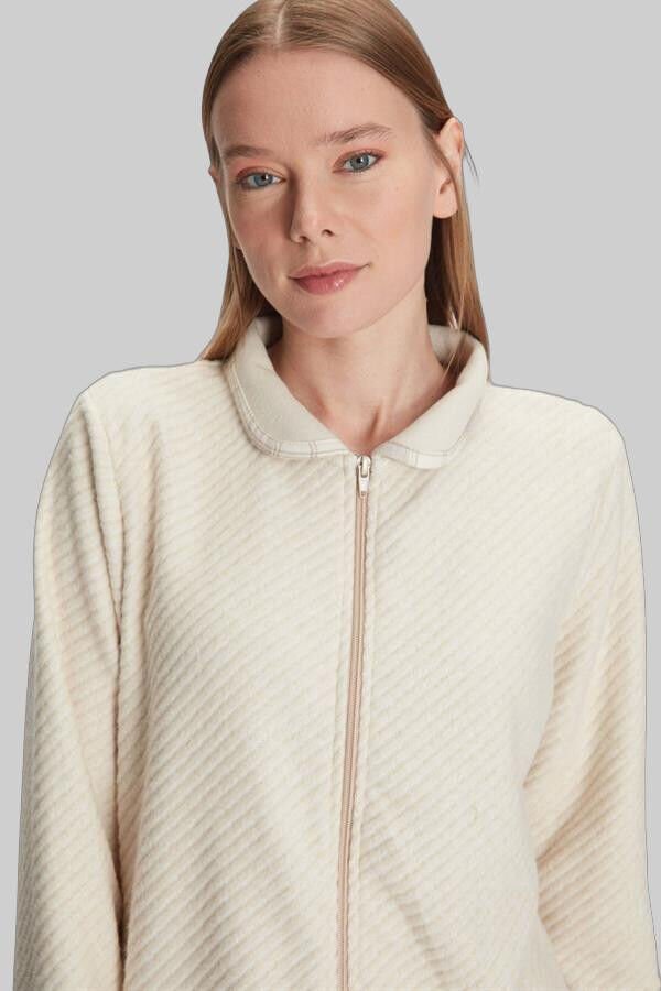 Arias Closet Fermuarlı Uzun Kol Sweatshirt Pantolon Takım Viskon ve Pamuklu Pijama Takımı