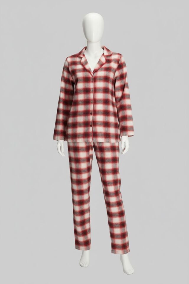 Pamuklu Uzun Kol Gömlek ve Pantolon Takım