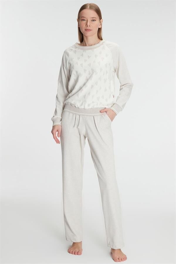 Arias Closet Uzun Kollu Sweatshirt Pantolon Takım Pijama Takımı