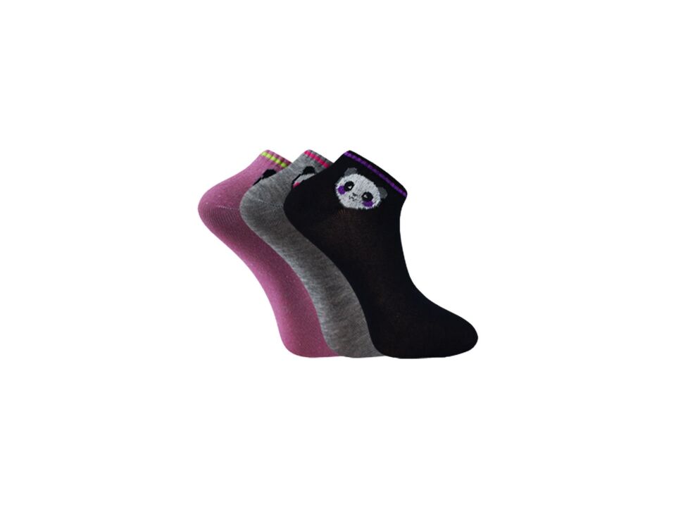 XGRİ POLO (B-E-7-9) 3'lü Bayan Penye Patik 12'li