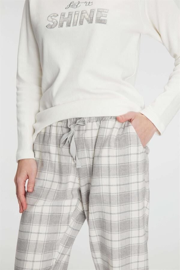 Anıl Uzun Kol Pamuklu Kışlık Pijama Takımı