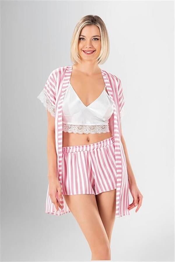 Arias Closet 3'lü Şort Takımı Desenli