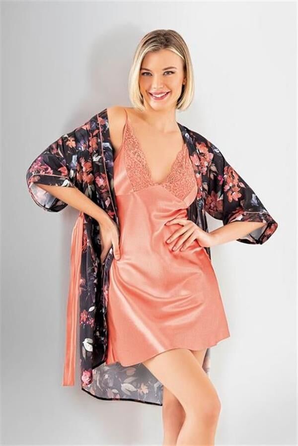 Arias Closet 2li Sabahlık Takımı Somon