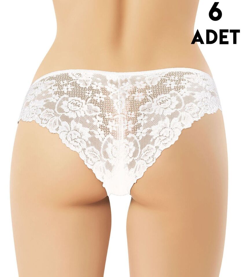 Kota 5025 (M-L-XL-2XL) Kaşkorse Dantelli Bayan Külot 6'lı