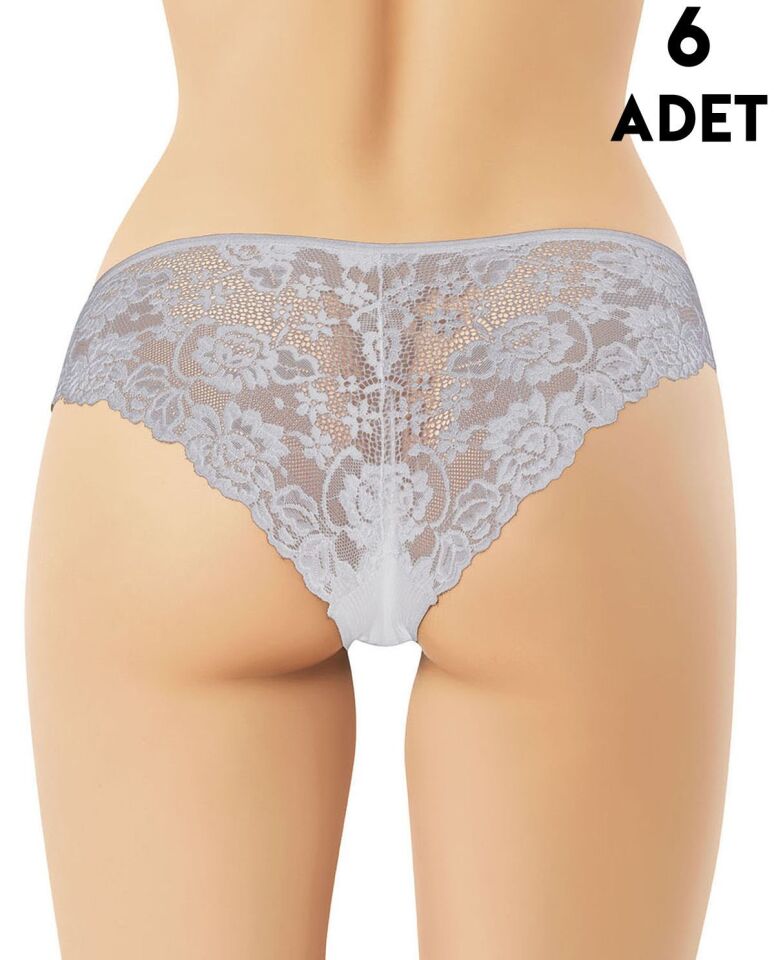 Kota 5025 (M-L-XL-2XL) Kaşkorse Dantelli Bayan Külot 6'lı