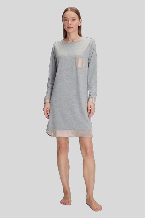 Arias Closet Pamuklu Uzun Kollu Gecelik