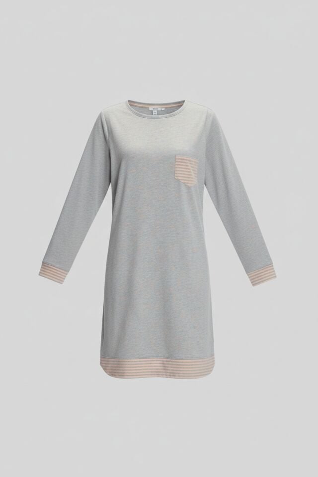 Arias Closet Pamuklu Uzun Kollu Gecelik