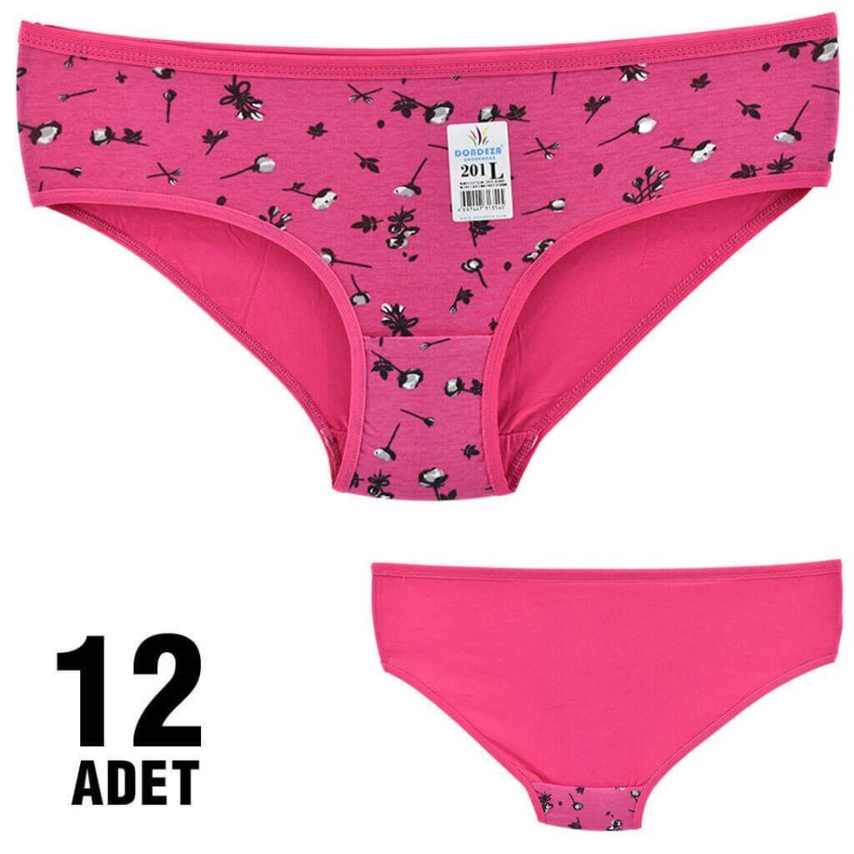 Dondeza 201-121 Desenli Bayan Ara Beden Külot 12'li