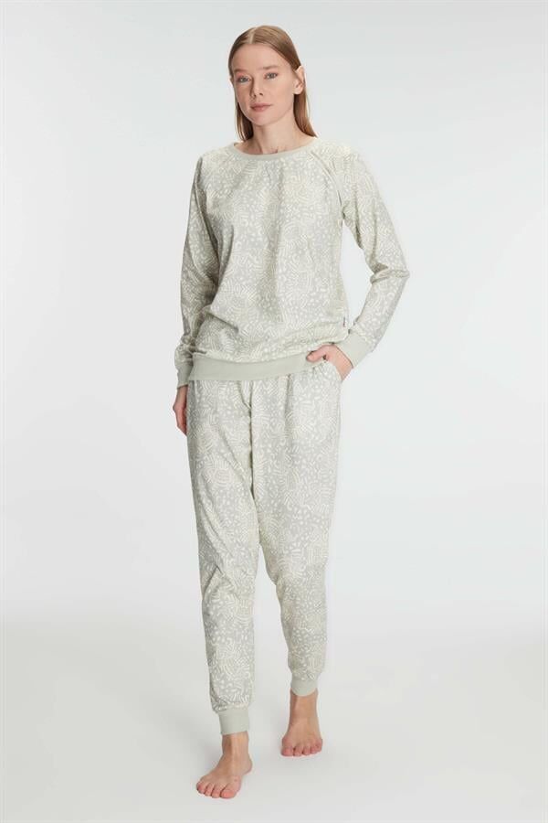 Arias Closet Pamuklu Uzun Kol Kışlık Pijama Takımı
