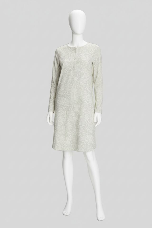 Arias Closet Pamuklu Uzun Kollu Gecelik