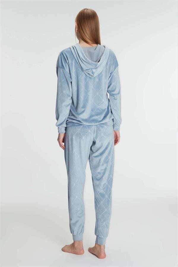 Arias Closet Kapüşonlu Uzun Kol Sweatshirt Pijama Takımı
