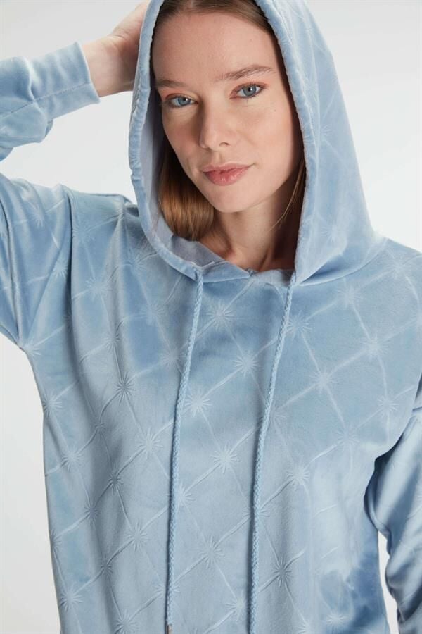 Arias Closet Kapüşonlu Uzun Kol Sweatshirt Pijama Takımı