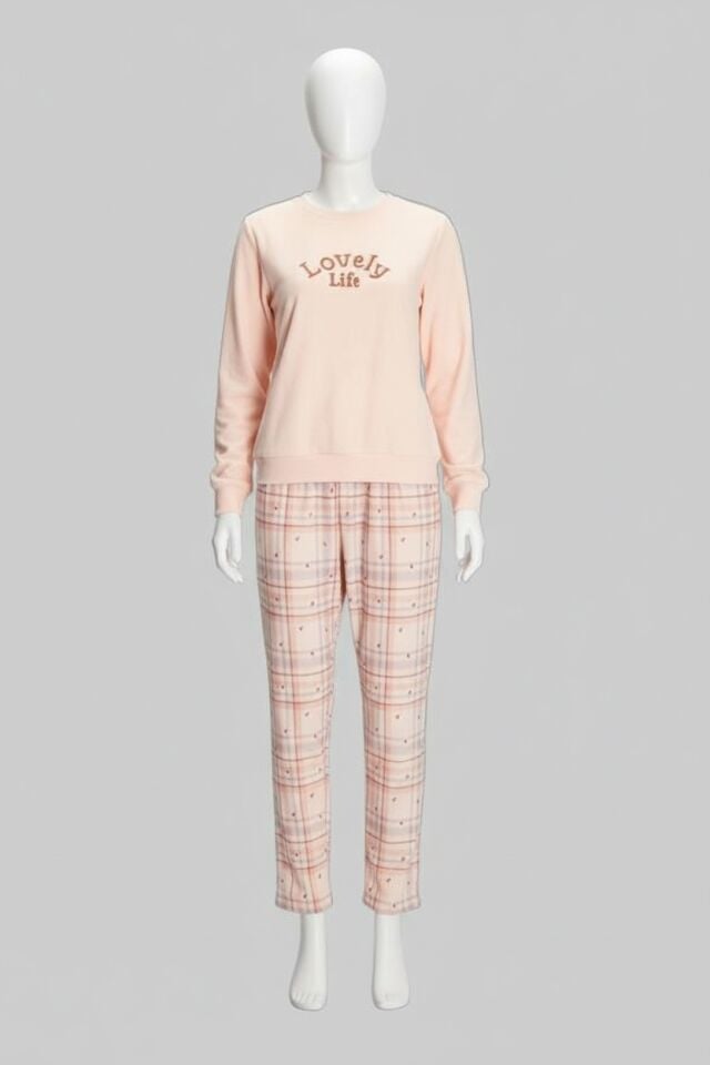 Arias Closet Pamuklu Kışlık Uzun Kol Kadın Pijama Takım