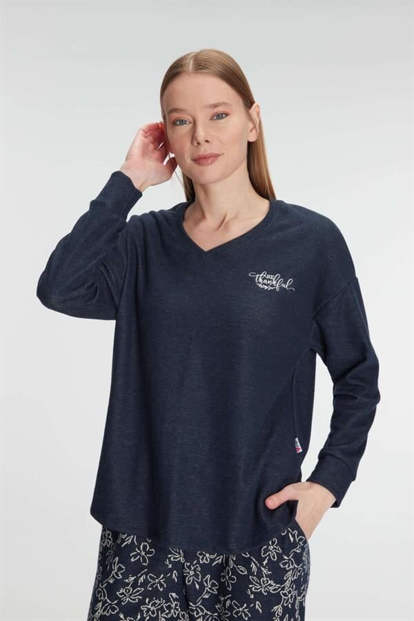 Arias Closet Uzun Kol Sweatshirt Pantolon Pijama Takımı