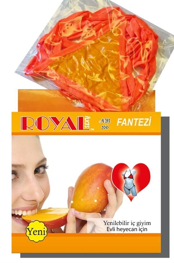 Arias Closet Fantezi Tüketilebilen Yenilebilir Mango Aromalı İç Çamaşırı Takımı