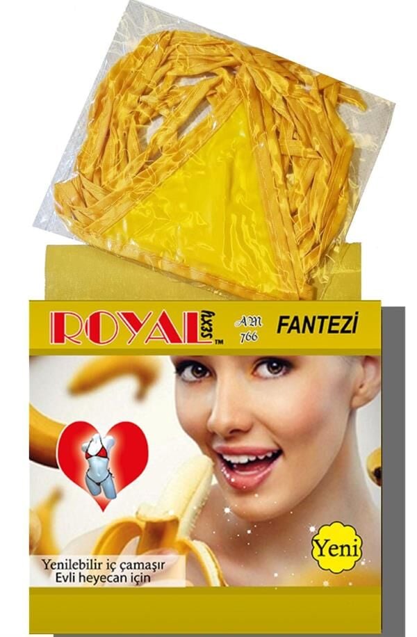 Arias Closet Fantezi Tüketilebilen Yenilebilir Muz Aromalı İç Çamaşırı Takımı