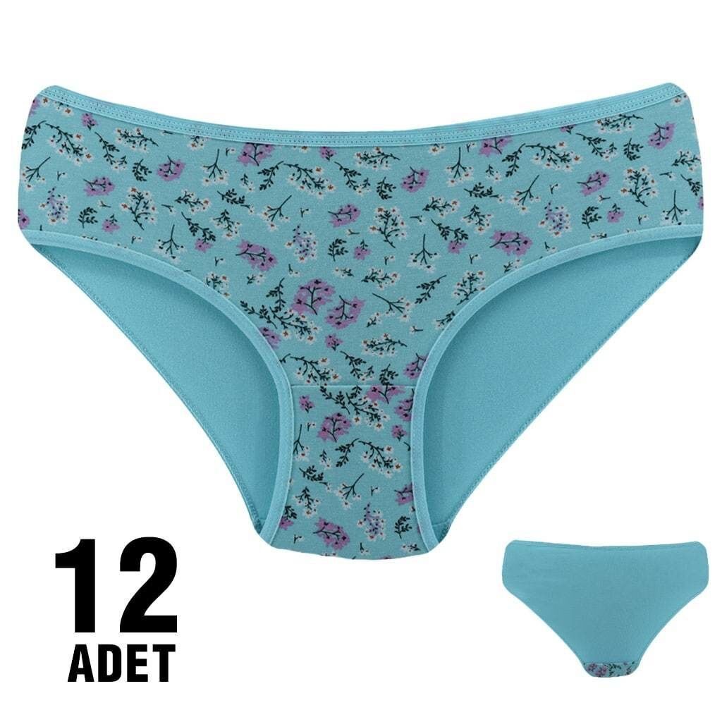 Dondeza 201-127 Desenli Bayan Ara Beden Külot 12'li
