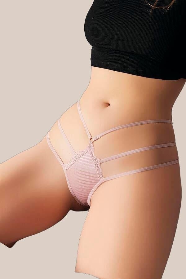 Arias Closet Pudra Yanları İp Detaylı Fantezi Tanga String
