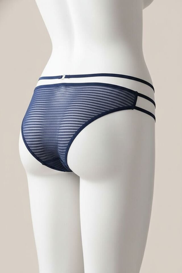 Arias Closet Lacivert Yanları İp Detaylı Fantezi Tanga String