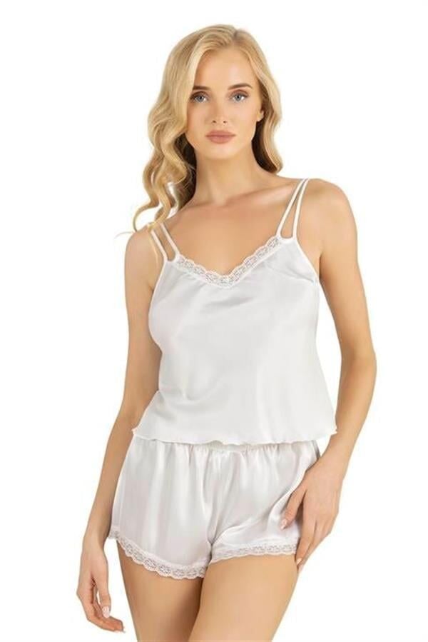Arias Closet Ekru Saten Şort Takımı 9210