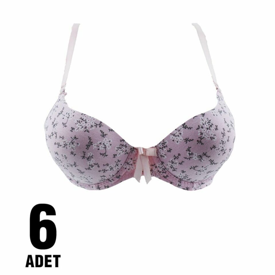 Cansoy 173 Pembe Balenli Destekli Bayan Sütyen 6'lı