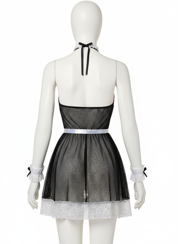 Arias Closet File Göğüs Bölgesi Dantel Mini Fantazi Hizmetçi Kostümü