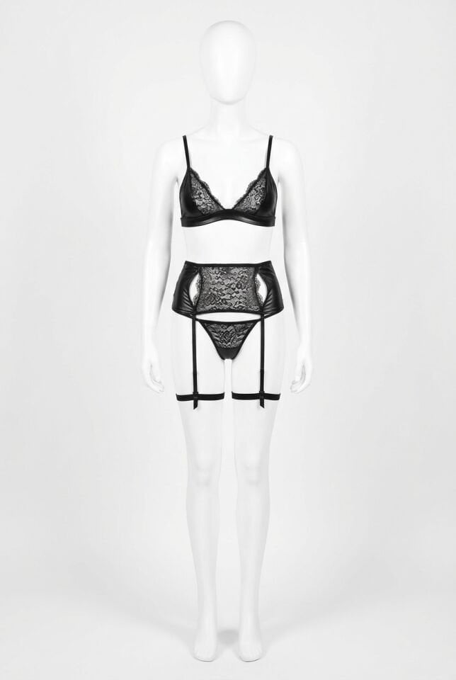 Arias Closet Jartiyerli Latex Dantel Takım