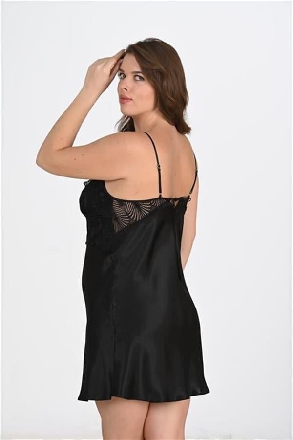 Arias Closet 2'li Siyah Sabahlık Takımı Bigsize 6213