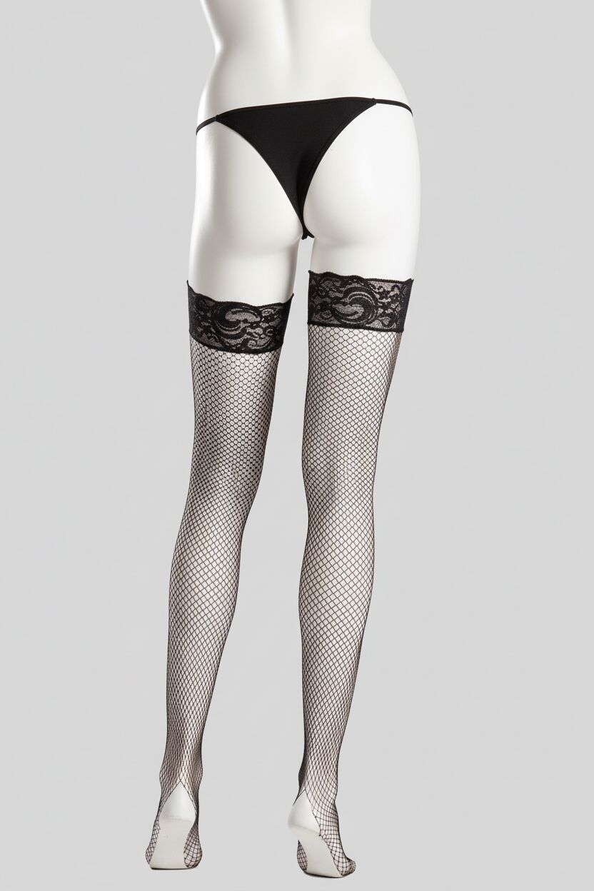 Arias Closet Siyah Silikonlu File Jartiyer Çorabı