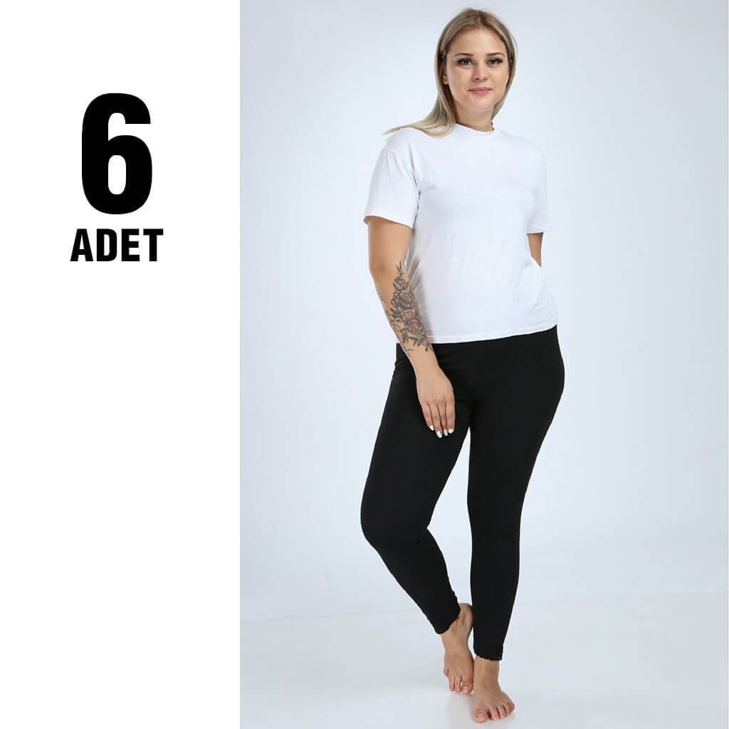 Hilal Yıldız Dantelli Bayan Uzun Tayt 6'lı