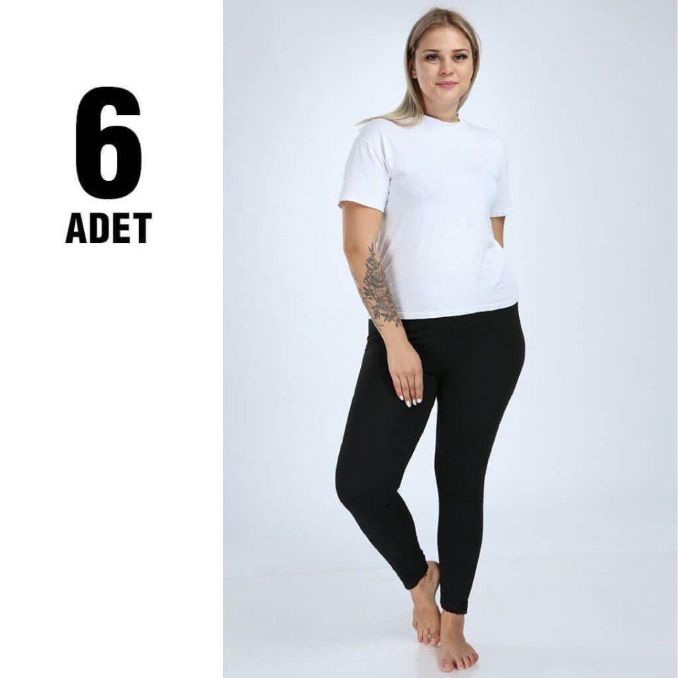 Hilal Yıldız Dantelli Bayan Uzun Tayt 6'lı