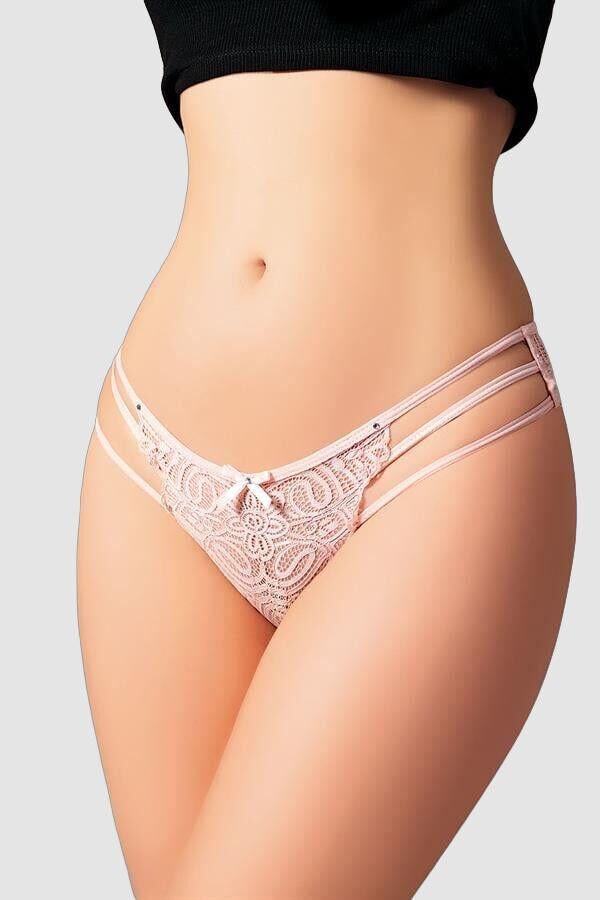 Arias Closet Dantel İşlemeli 3 İpli Pudra Fantezi Külot