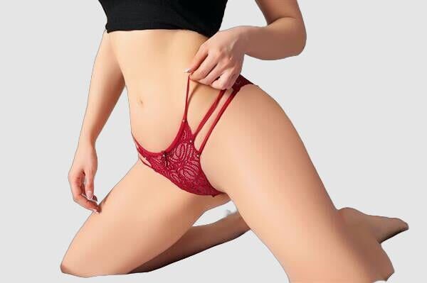 Arias Closet Dantel İşlemeli 3 İpli Bordo Fantezi Külot