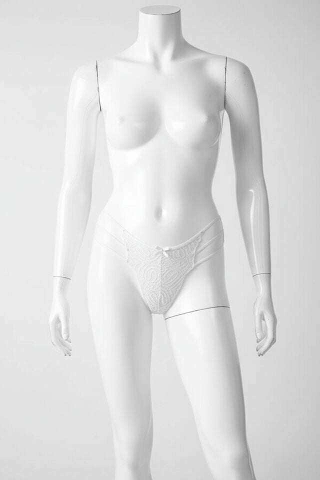 Arias Closet Dantel İşlemeli 3 İpli Beyaz Fantezi Külot