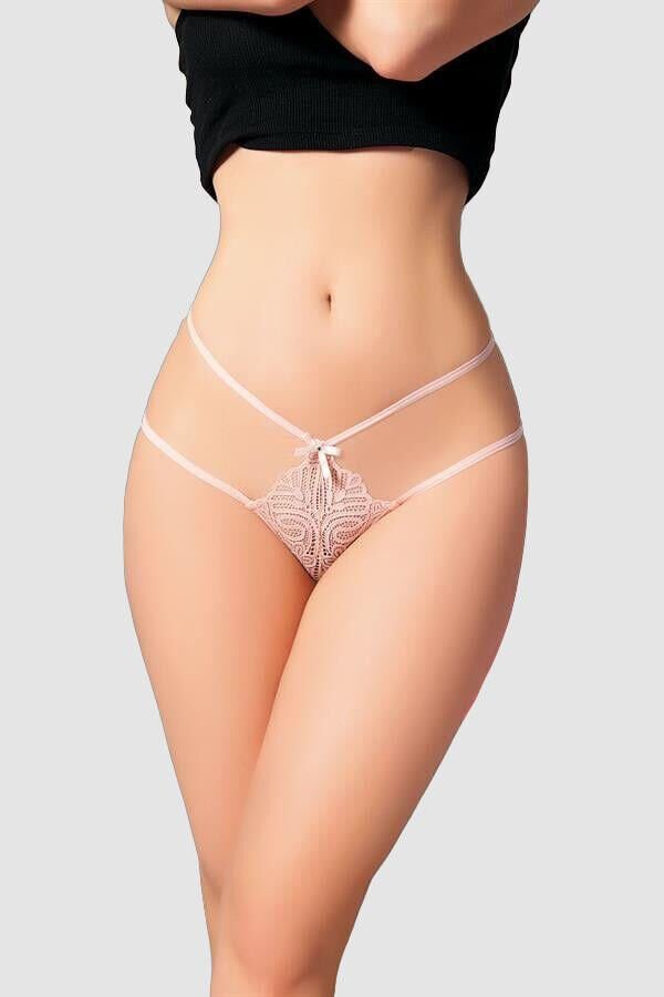 Arias Closet Dantel İşlemeli 2 İpli Pudra Fantezi Külot