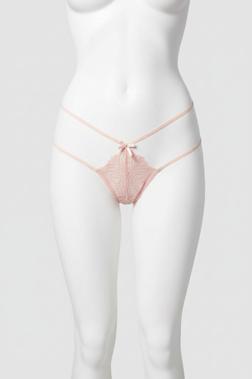 Arias Closet Dantel İşlemeli 2 İpli Pudra Fantezi Külot