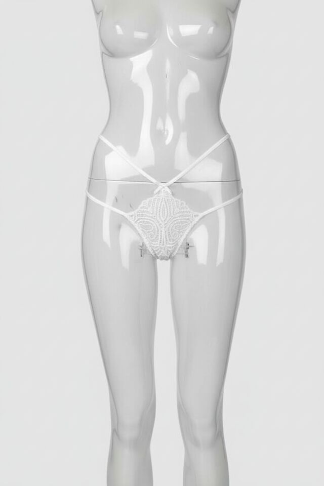 Arias Closet Dantel İşlemeli 2 İpli Beyaz Fantezi Külot