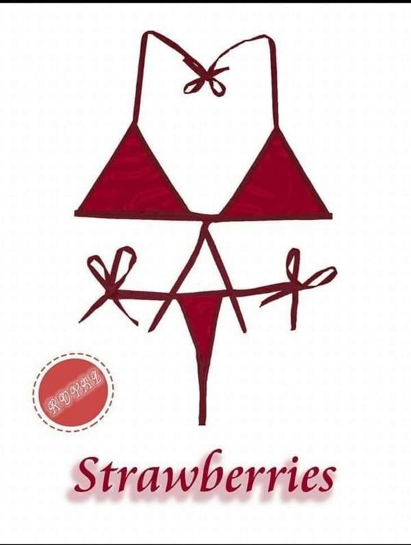 Arias Closet Fantezi Tüketilebilen Yenilebilir Çilek Aromalı İç Çamaşırı Takımı