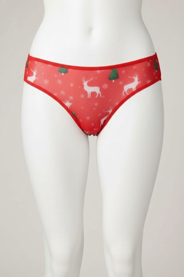 Arias Closet Özel Bölgesi Açık Yılbaşı Desenli Fantezi Tanga String