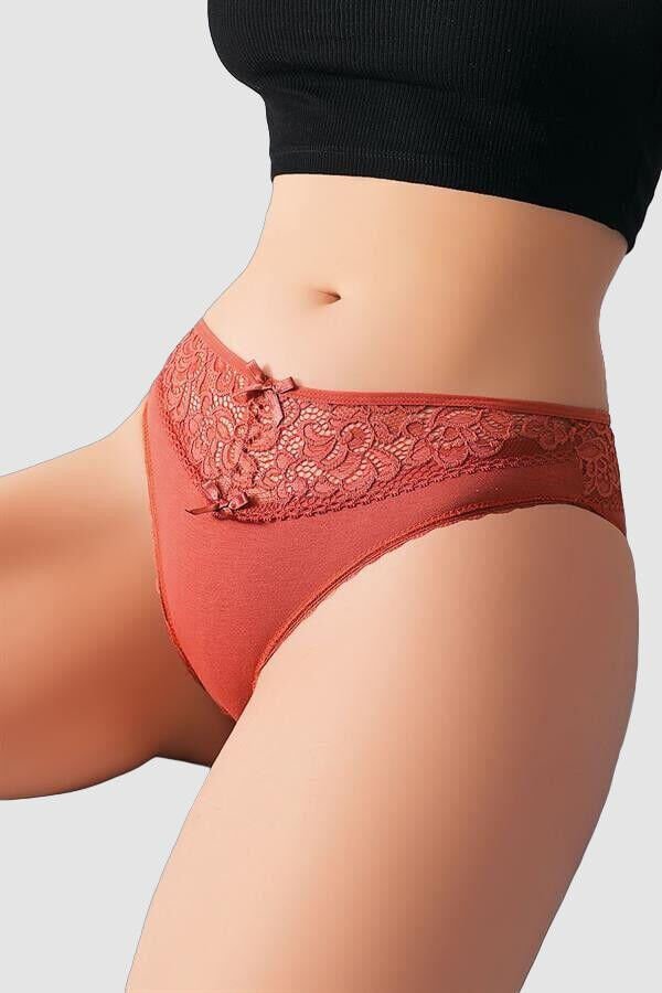 Arias Closet Kiremit Bel Kısmı Dantel İşlemeli Külot