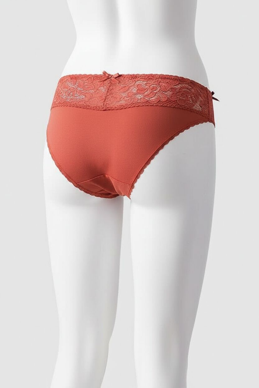 Arias Closet Kiremit Bel Kısmı Dantel İşlemeli Külot