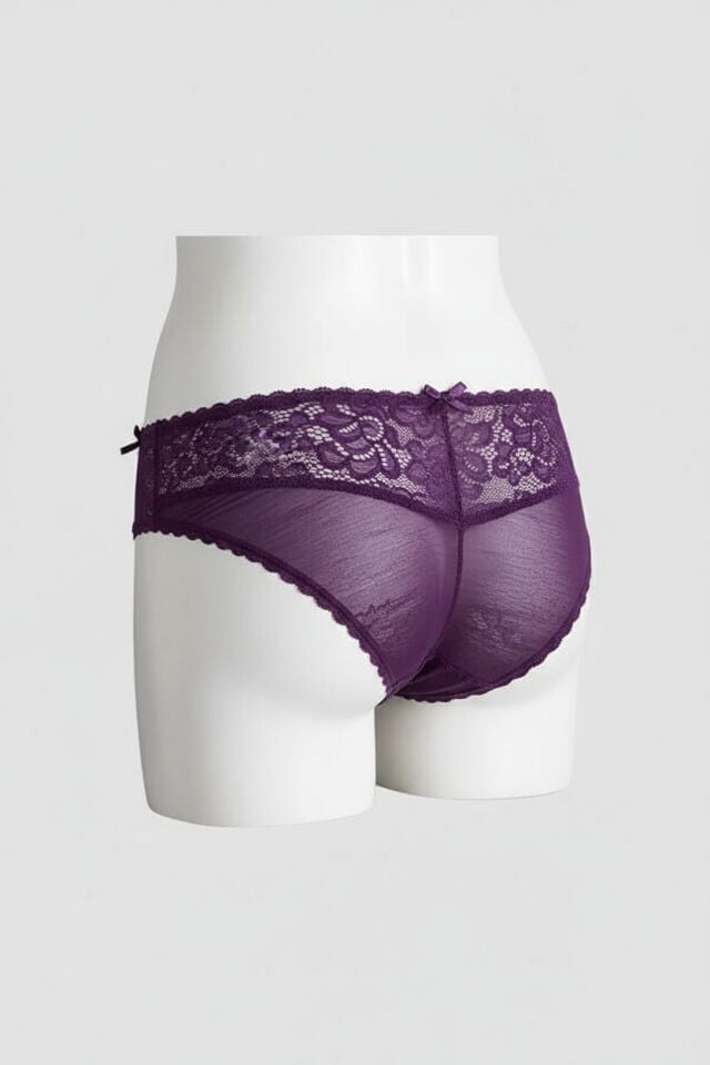 Arias Closet Mor Bel Kısmı Dantel İşlemeli Külot